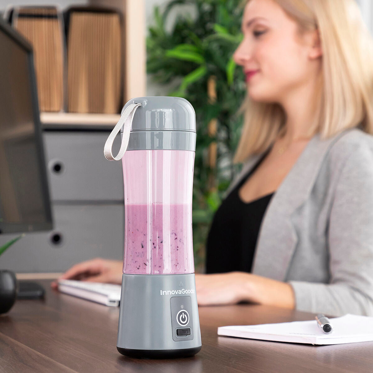 Innovagoods Wiederaufladbarer Tragbarer Standmixer Mit Becher Shakuit Innovagoods