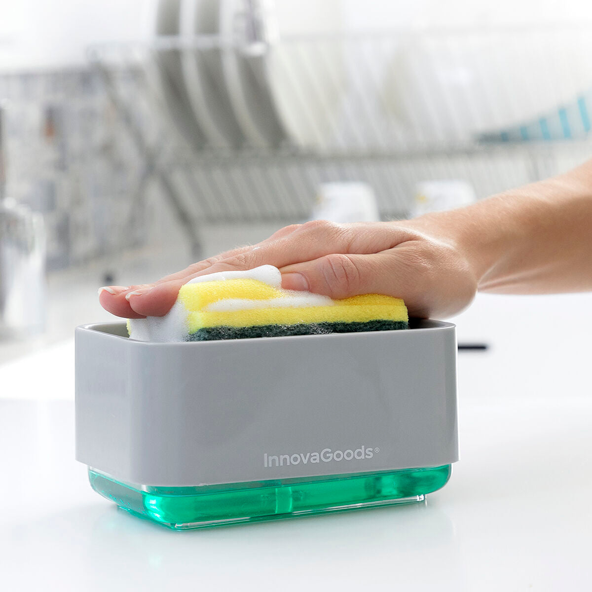 Innovagoods Seifenspender 2 In 1 Für Spülbecken Pushoap Innovagoods