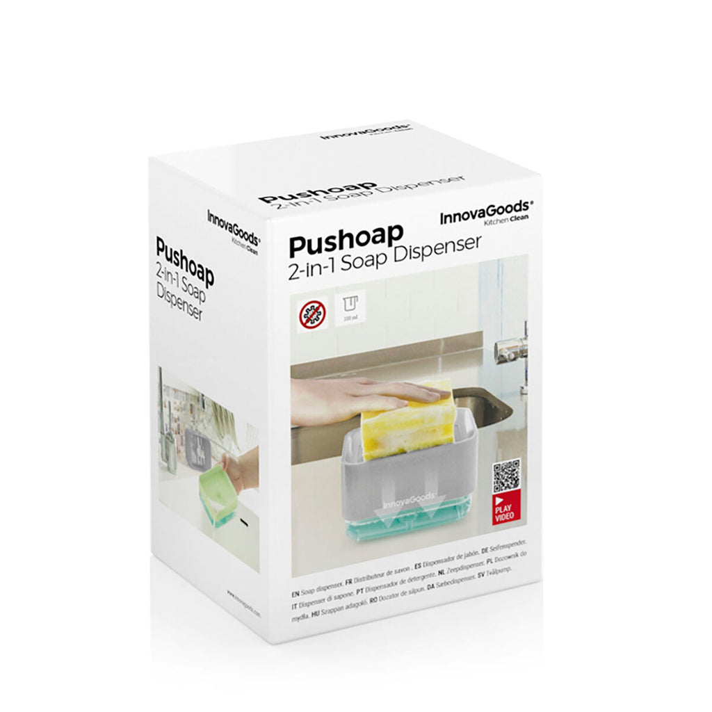 Innovagoods Seifenspender 2 In 1 Für Spülbecken Pushoap Innovagoods